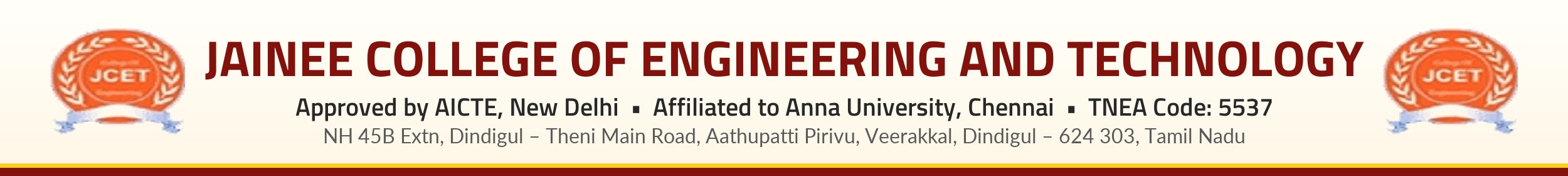Jainee College of Engineering and Technology, Dindigul – AICTE approved, affiliated to Anna University