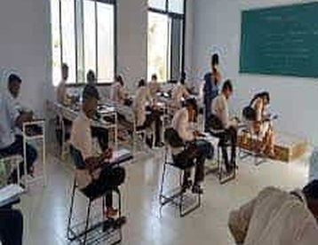 Students in a classroom