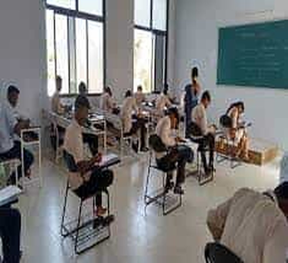 First-year students in a classroom