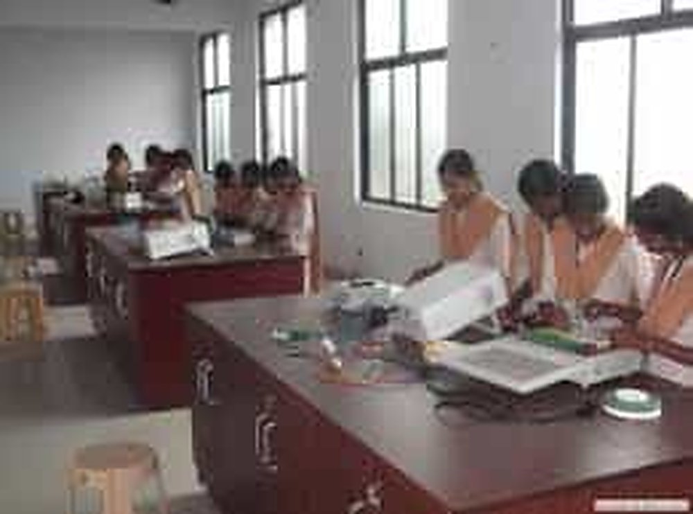 Students in the electronics laboratory